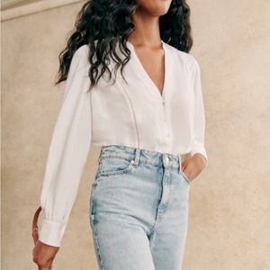Sézane NWT Talli Blouse in Ecru Size 36/US 4